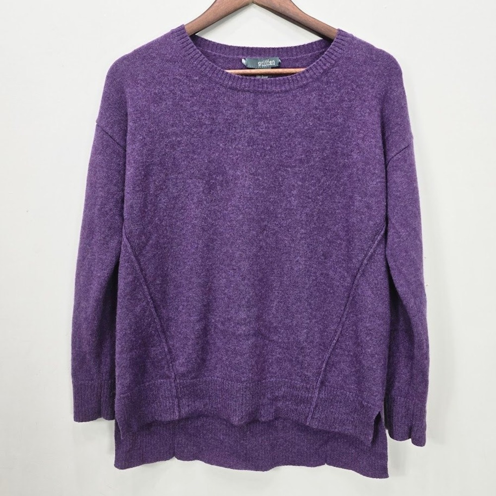 Griffen Cashmere Sweater S Purple Round Neck Pullover‎ Closet Staple